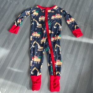 Bamboo Construction Holiday One-Piece Pajamas